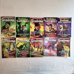 Goosebumps Books Lot Of 10 2008-2017 R L Stein Slappy Dummy Puppet Horror Ghost